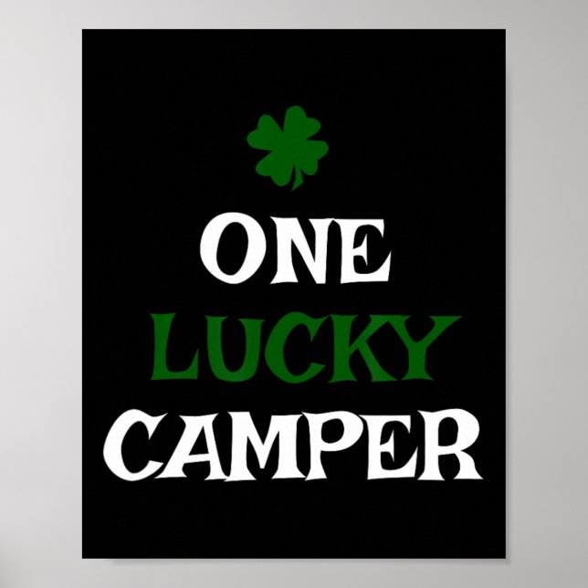 En Lucky Camper St. Patrick's Day Irländska Campin Poster (Framsidan)