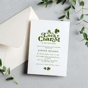 En Lucky Charm St. Patrick Day Baby Shower Inbjudningar