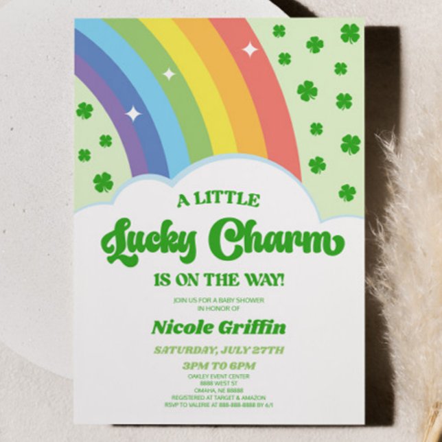 En Lucky Charm St. Patrick Day Baby Shower Inbjudningar (Skapare uppladdad)