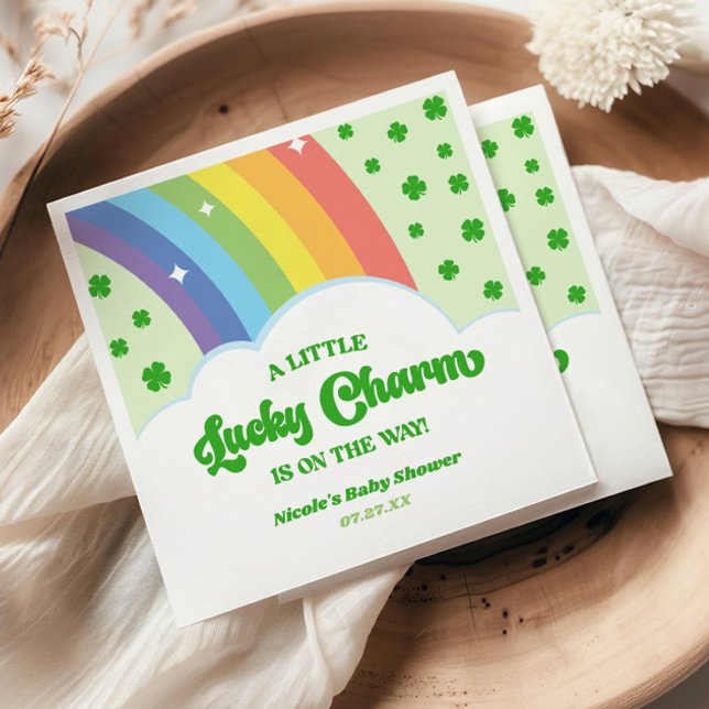 En Lucky Charm St. Patrick's Day Baby Shower Pappersservett (Skapare uppladdad)