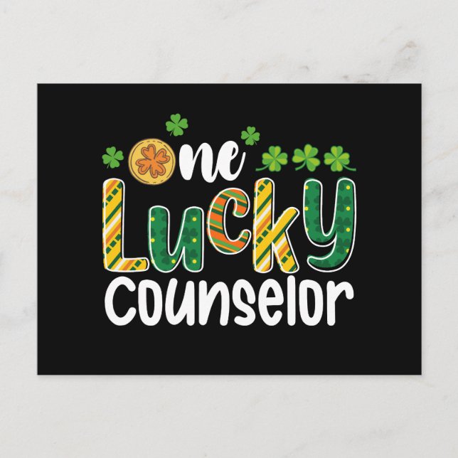 En Lucky Counselor School St patrick's day Vykort (Framsida)