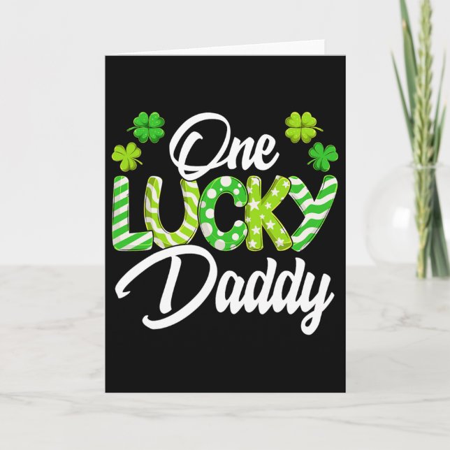 En Lucky Daddy Shamrock Irländsk Daddy St Patrick' Kort (Framsida)