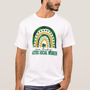 En Lucky Dialysis Social Worker Rainbow St Patric T Shirt