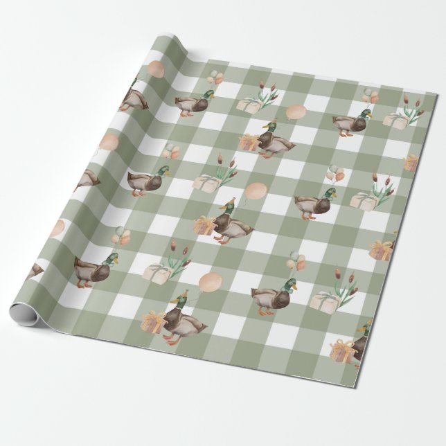 En Lucky Duck Födelsedagsjakt Presentpapper (Utrullad)