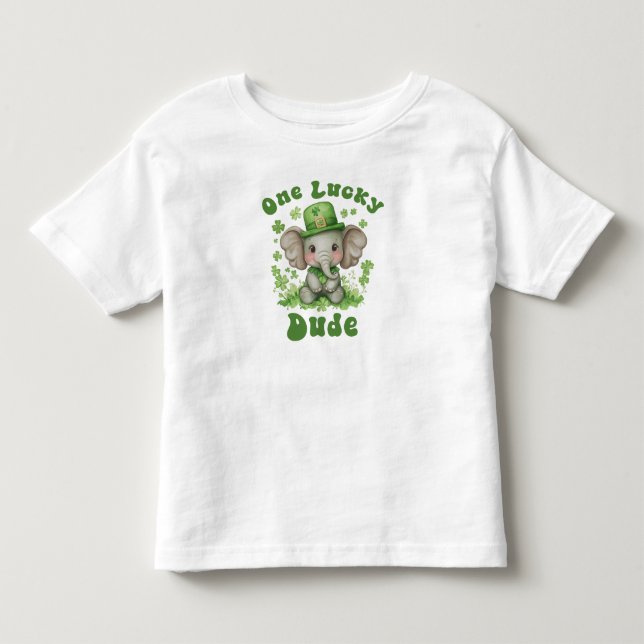 En Lucky Dude Kid St Patrick T Shirt (Framsida)