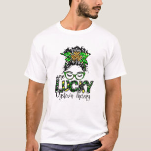 En Lucky Dyslexia-terapi St Patrick Day-lärare T Shirt