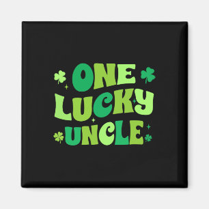 En Lucky Farbror St Patrick's Day Grön Shamrock Ir Magnet