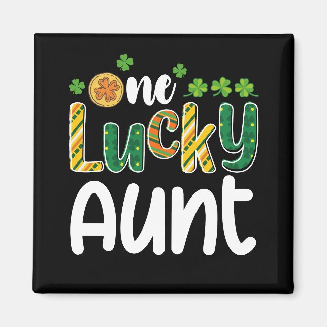 En Lucky Faster Matchande Familj St Patrick's Day Magnet (Framsidan)