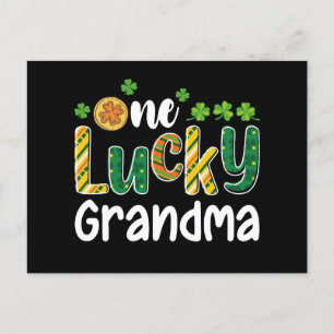 En Lucky Grandma Matching Family St patrick's day Vykort