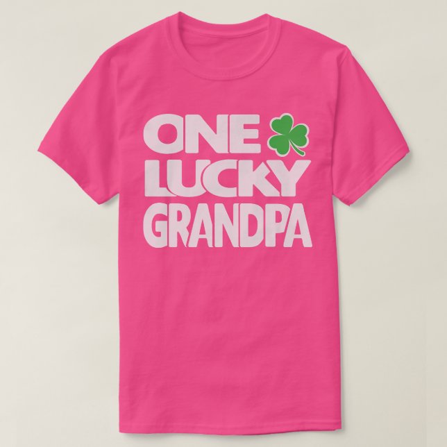 En Lucky Grandpa Klöver Manar St patricks day Gran T Shirt (Design framsida)