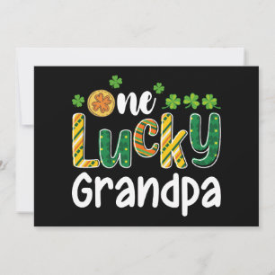 En Lucky Grandpa Matching Family St patrick's day Inbjudningar