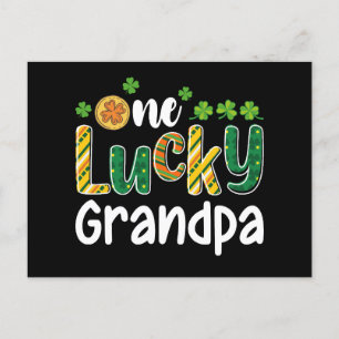 En Lucky Grandpa Matching Family St patrick's day Vykort