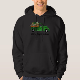 En lucky Grandpop Grönt Play Lastbil Shamrocks Pat Hoodie