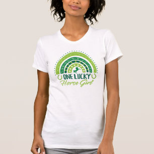 En Lucky Horse Girl Equestrian St. Patrick's Day T Shirt
