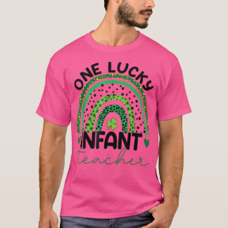 En Lucky Infant Teacher Leopard Rainbow Saint Pat T Shirt