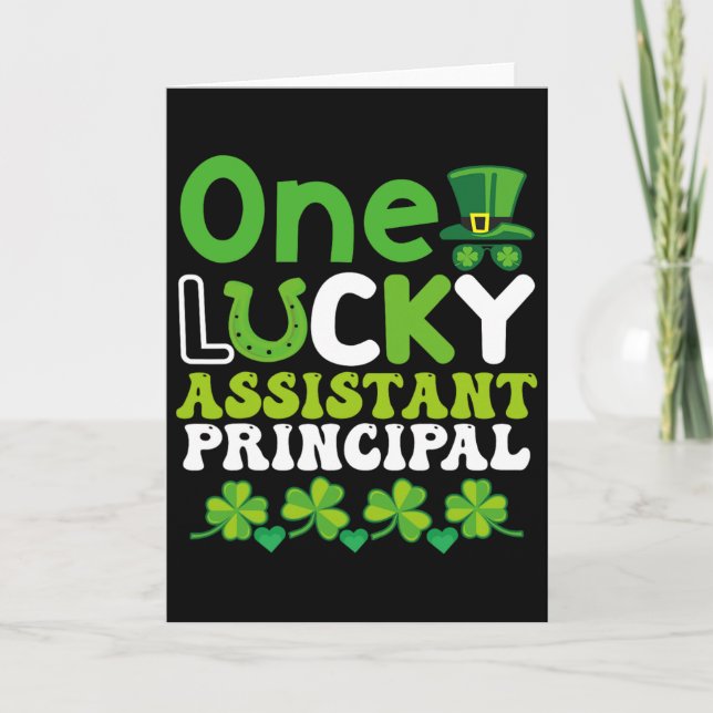En Lucky Istant Principal St Patricks Day  Kort (Framsida)