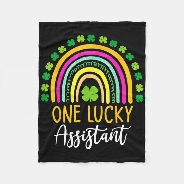 En Lucky Istant St Patrick Day Shamrocks  Fleecefilt (Framsidan)