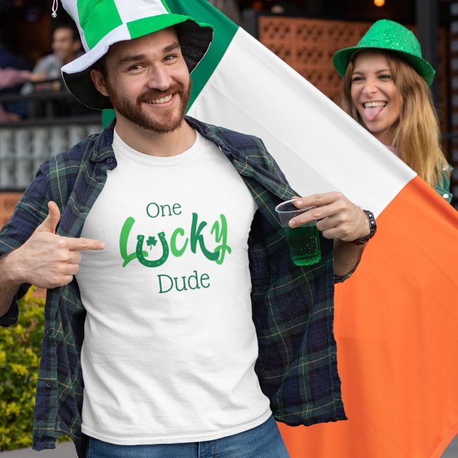 En Lucky-kille | St patrick's day för Anpassade T Shirt (Skapare uppladdad)
