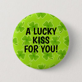 En Lucky Kiss för din Grönt Shamrock Knapp