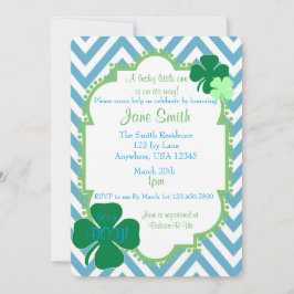 En lucky Little One Irish Theter Baby Shower Inbju Inbjudningar