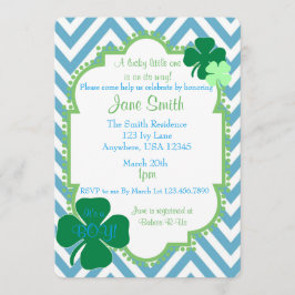En lucky Little One Irish Theter Baby Shower Inbju Inbjudningar