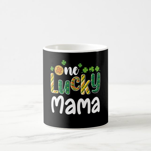 En Lucky Mama Matchande Familj St Patrick's Day Kaffemugg (Center)