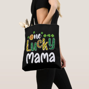 En Lucky Mama Matchande Familj St Patrick's Day Tygkasse