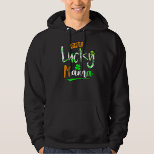 En Lucky Mamma Funny Irish Lucky Klöver Cute Patri Hoodie