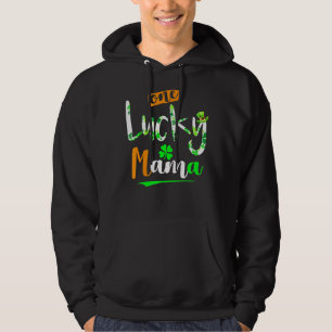 En Lucky Mamma Funny Irish Lucky Klöver Cute Patri Hoodie