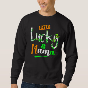 En Lucky Mamma Funny Irish Lucky Klöver Cute Patri Lång Ärmad Tröja