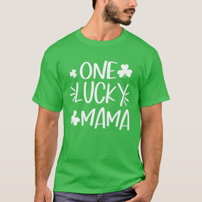 En Lucky Mamma Funny St patricks day Shamrock Iris T Shirt (Framsida)