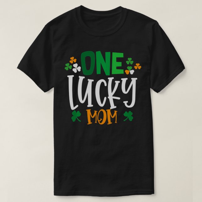En Lucky Mamma Irish Family Matching Saint patrick T Shirt (Design framsida)
