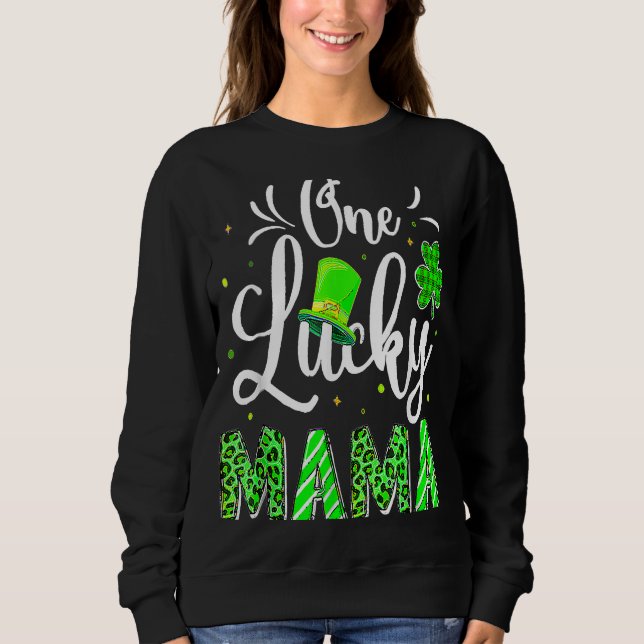 En Lucky Mamma Irish Shamrock Leopard St Patrick's T Shirt (Framsida)