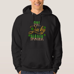 En Lucky Mamma Leopard Shamrock Lycklig St Patrick Hoodie