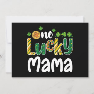 En Lucky Mamma Matching Family St patrick's day Inbjudningar
