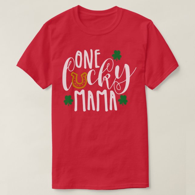 En Lucky Mamma Saint Patricks Day St Pattys Mamma T Shirt (Design framsida)