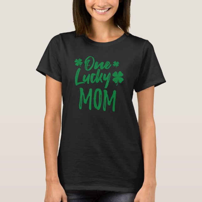 En Lucky Mamma St Patrick S Day Family Matching Pa T Shirt (Framsida)