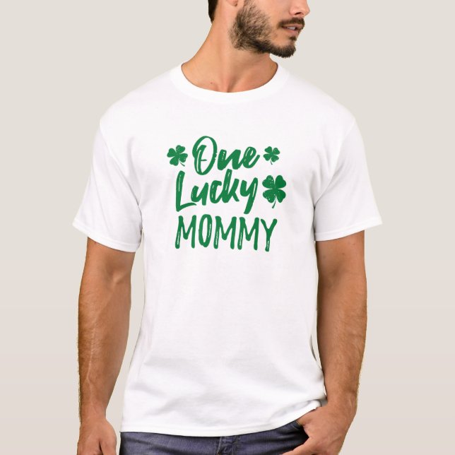 En Lucky Mamma St. Patrick's Day Family Matching T Shirt (Framsida)