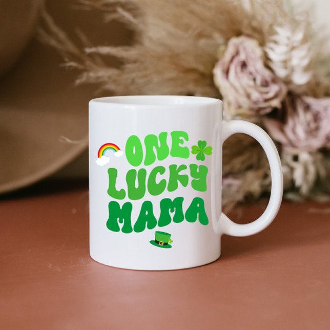 En Lucky Mamma St. Patrick's Day Shamrock Coffee M Kaffemugg (Skapare uppladdad)