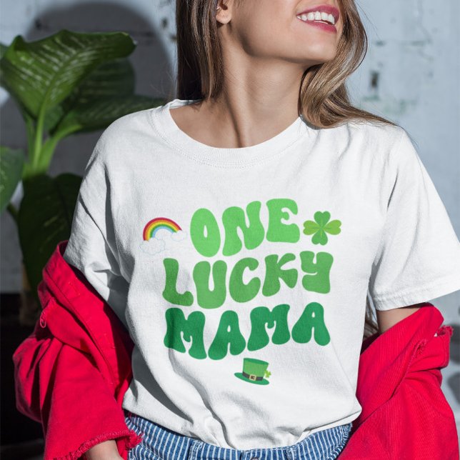 En Lucky Mamma St. Patrick's Day Shamrock Women's T Shirt (Skapare uppladdad)