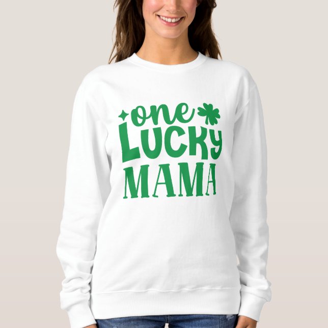 En Lucky Mamma St. Patrick's Day T Shirt (Framsida)