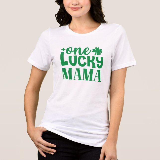En Lucky Mamma St. Patrick's Day T Shirt (Framsida)