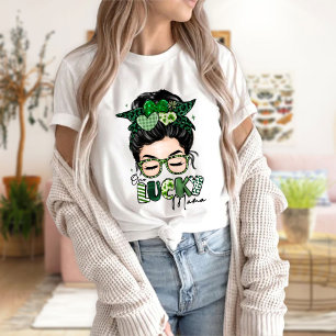 En Lucky Mamma T-shirt, Messy Mamma T Shirt