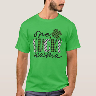 En Lucky Mamma Women St Patricks Buffalo Play Gra T Shirt