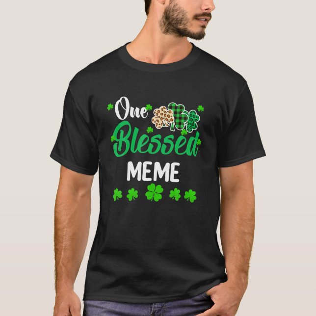 En Lucky Meme Klöver St. Patrick's Day Irish T Shirt (Framsida)