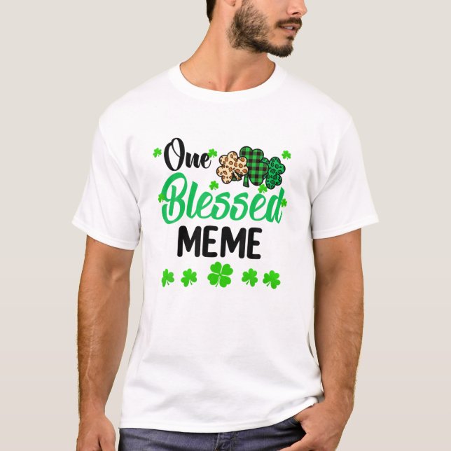 En Lucky Meme Klöver St. Patrick's Day Irish T Shirt (Framsida)