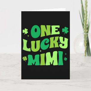 En Lucky Mimi St Patrick's Day Grön Shamrock Irlän Kort