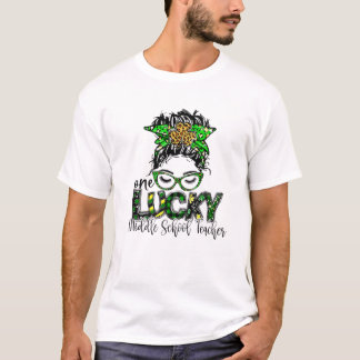 En Lucky Mitten School Teacher St Patrick Day Tea T Shirt
