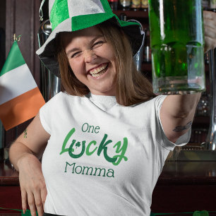 En Lucky Momma St patrick's day för Anpassade T Shirt