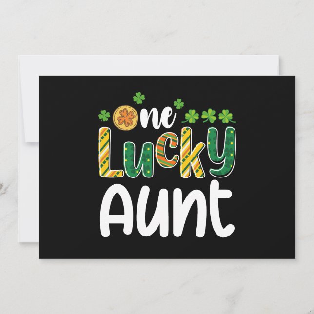 En Lucky Moster Matching Family St patrick's day Inbjudningar (Framsida)